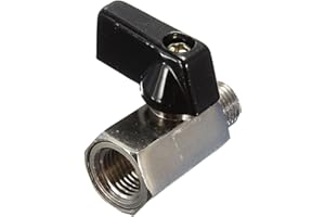 Fanuse Latón Cromado 1/4 Pulgadas Bsp Rosca Grifo Giratorio Esférico Grifo Masculino a Hembra Manguera Compresor de Aire