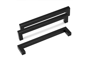 HauSun 15 Stück Möbelgriffe 128mm Schwarz Küchengriffe aus Edelstahl Schrankgriffe mit Schrauben Türgriffe Möbelgriff Küchengriff Schrankgriffe