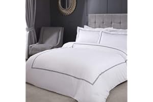 Emma Barclay Mayfair – Set copripiumino ricamato con federa Oxford in grafite – letto super king size