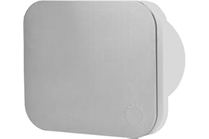 Turbionaire Trend 100 SSS Ventilateur, Extracteur d'air avec Clapet Anti-Retour, pour Salle de Bain, Cuisine, Mur/Plafond, Façade INOX, 100mm, 35Pa, Silencieux, IPX4