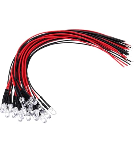 CentIoT - 5mm Straw Hat Transparent Ultra Bright LED White,Green