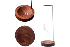 TOVBMUP Räucherstäbchen Halte,Handgefertigte Holz Basis Räucherstäbchen Halterung Modernes Design,Incense BurnerRäuchergefäß Weihrauchbrenner für Räucherkegel Meditation Zubehör