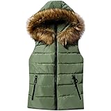 doudoune sans manche avec fourrure femme