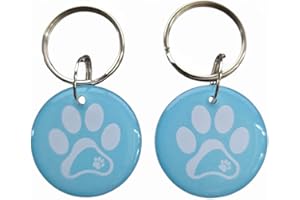 AVYLI Compatible con Sureflap Surefeed Microchip RFID Collar Etiquetas de repuesto, 2 unidades, impermeables, para mascotas sin microchip (azul)