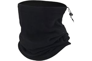 Generico Scaldacollo Uomo Termico Invernale in Pile Nero, Paracollo Tubolare Sportivo per Running Sport Sci Snowboard Ciclismo, Scalda Collo Sottocasco Moto