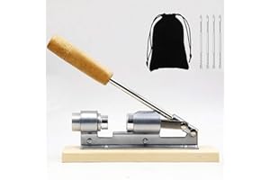 Artcome Heavy Duty Pecan Nut Cracker Tool with 1 Flannel Bag & 4 Picks, Wood Handle Base