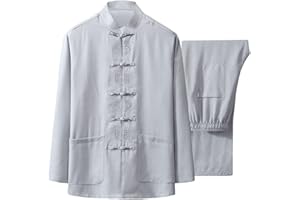 G-LIKE Tai Chi Uniform Shirt - Taiji Qigong Martial Arts Wing Chun Shaolin Kung Fu Shirt Training Cloths Apparel Clothing for Seniors Beginners Men Women Arthritis