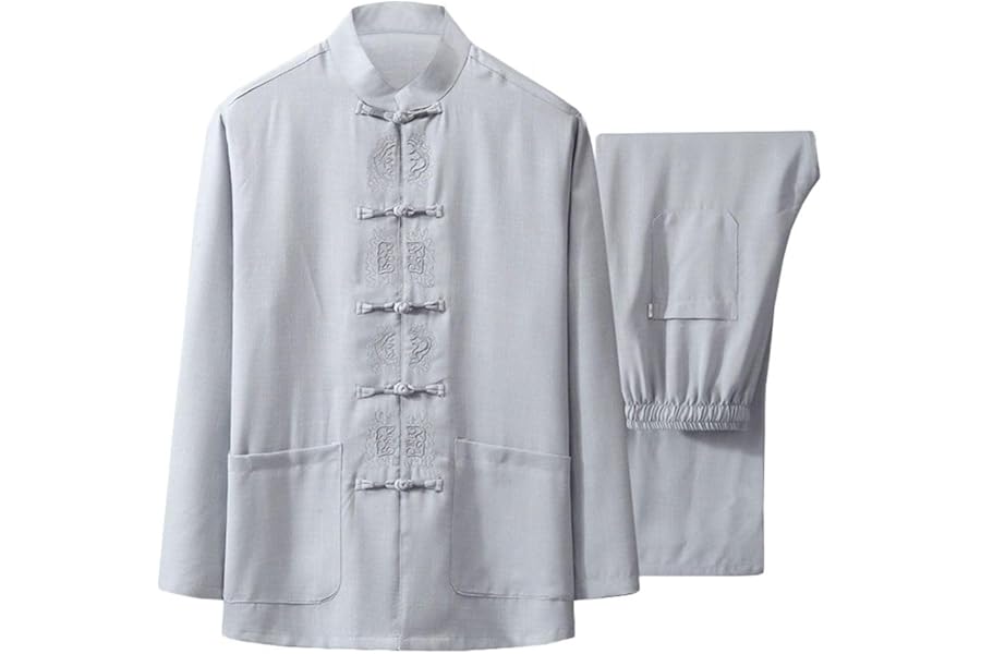 G-LIKE Traditional Chinese Martial Arts Tai Chi Suit Qigong Wing Chun Shaolin Kung Fu Linen 2-Piece Suit-Suitable for Chinese New Year