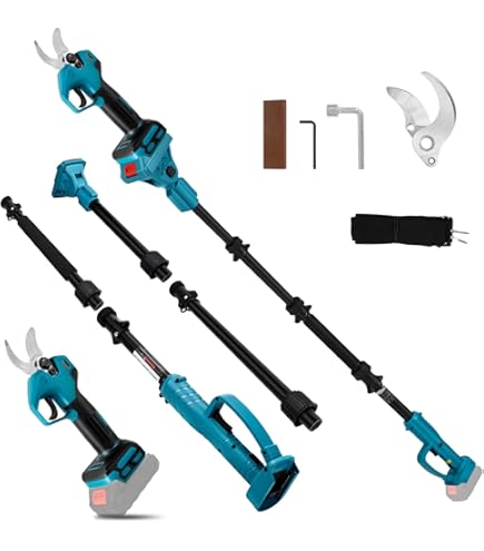 Accu takkenschaar telescoop 2-in-1, elektrische tuinschaar met