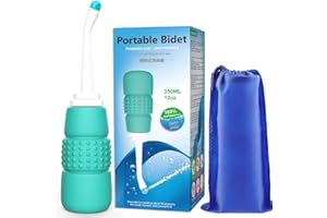 WIESPODEX Tragbarer Bidet-Sprayer, Reise-Bidet-Flasche für persönliche Hygiene, Handgerät, Bidet-Spray ohne Druckluft, Flasche mit Wischer 350ml