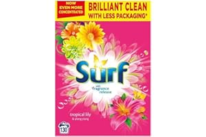 Housold 6.5 KG Surf Tropical Laundry Washing Powder, Laundry Detergent for All Types of Fabric | Tropical Lily & Ylang Ylang Fragrance, Suitable for 130 Washes (Pack of 1)