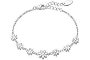 Philip Jones Silver Plated Daisy Bracelet