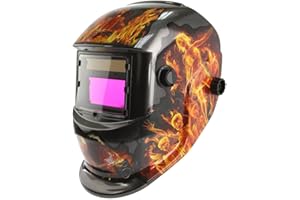 IMJ-GLOBAL Maschera Casco Autoscurante da Saldatura | per MIG TIG MAG MMA | Campo Visivo 93x43 mm | Tempo di reazione 5/30.000s | Regolabile
