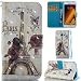 Produktbild Ooboom® Hülle für Samsung Galaxy A3 2017 Handy Tasche 3D Flip PU Leder Schutzhülle Stand Brieftasche Wallet Case Cover mit Trageschlaufe - Paris Eiffelturm