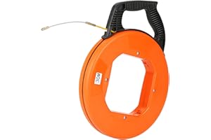 EVTSCAN 98ft nicht leitendes Glasfaser-Fischband, mit Griff, 4mm flexibler Glasfaserkabelabzieher, für elektrische Drähte Schieben Ziehen