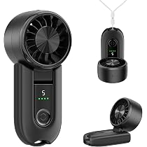 Ventilatore Portatile Pieghevole Efluky – USB Ricaricabile, 3 Velocità, Batteria 2200 MAh