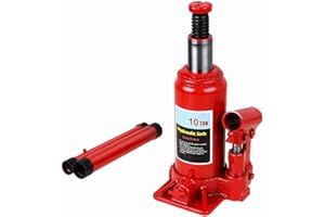 SPORTS FLYFREE Bottle Jack, 10 Ton Heavy Duty Hydraulic Bottle Jack, Portable Car Lifting Equipment Used for Car Van Truck Caravan