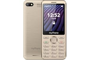 MP MYPHONE myPhone Maestro 2, teléfono Clave, Pantalla en Color, Gran Pantalla de 2,8"., Doble sim antorcha, Bluetooth, batería de Alta Capacidad 1000 mAh, diseño Delgado, cámara, Llaves Grandes, Radio, Oro