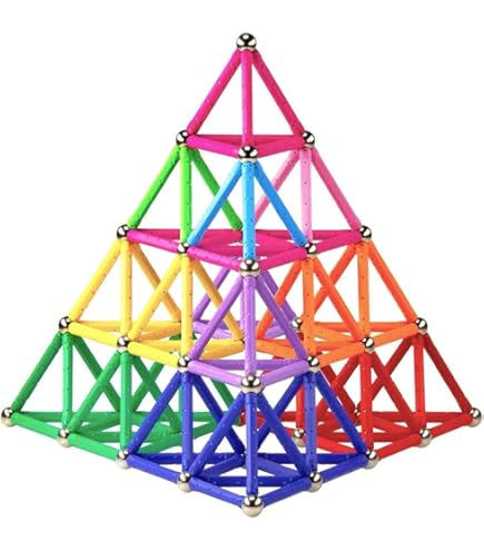 Veatree 160pcs Magnetic Building Blocks Educational Building Blocks, Magnetic Building Blocks, Educational Toys for Kids, Non-Toxic Toys, 3D Puzzle with Storage Bag