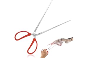 lasuroa Reptilien Futterzange, 37cm Futterzange für Schlangen Rutschfestes Maisball-Python-Zubehör Extra Lange Pinzette für Schlangen-Schildkröten-Eidechsen-Frosch-Spinne