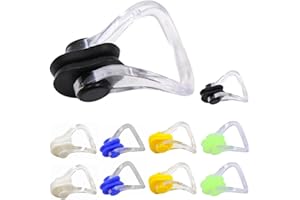 NIUHONG 10 Pièces Bouchons De Nez Nager Pince-Nez De Natation Couleur Piscine De Nez De Natation Silicone Bouchons De Nez Clip Pince-Nez De Natation Silicone Nager Protection pour Plongeurs Et Débutants