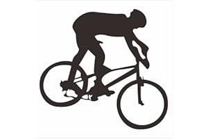 JINTORA Adesivo per Auto - Mountain Biker - 96x90mm - JDM - Die Cut - Nero - Personalizzazione - Lunotto Posteriore - Motocicletta - Laptop
