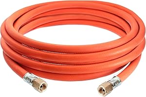 MUOHAVA tubo gas cucina 3 metri industriale con fascetta 1/4" lks,tubo del gas propano butano 300 cm con attacco rapido Ø 6,3 mm