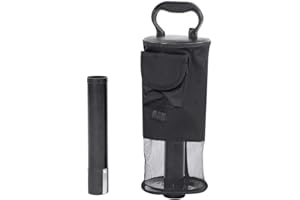 DWAWOO Golf Portable Shag Bag, Golf Ball Pick Up Nylon Bag Plastic Tube Golf Ball Retriever for Golf Training Golf Grabber Tool(black) Golfclubbag Golf Golfclubbag Golf Toysandgames Golf