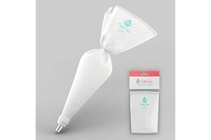 CukkiCakes Poche a douille reutilisable professionnelle (40cm) pour la décoration de cupcakes ou gâteaux - Extra fort, flexible et léger - Compatible avec les douille pâtisserie - Made in Japan
