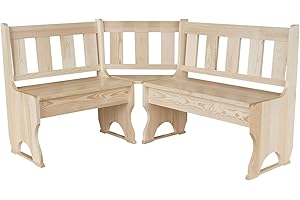 ‎K KOMA k koma Eckbank Kiefer MASSIVHOLZ NEU (UNBEHANDELT, 100 x 200 cm)