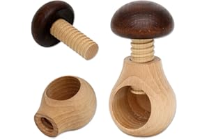 Dekohelden24 Casse-noix en bois de qualité supérieure, travail artisanal de qualité, Bois, Pilz Braun, 1