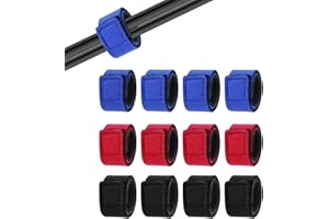 Veiteibe Kit de 12 Attaches Elastiques pour Canne à Pêche Réglables et Résistantes aux Intempéries avec 3 Couleurs Différentes - Accessoires de Pêche Parfaits pour Toutes Les Occasions
