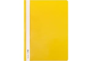 OFFICE CENTRE 40 x Yellow Clear Cover A4 Presentation Project Folders Hard Document File Organiser Holder Case 2 Prong Display