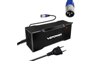 YZPOWER Chargeur de Scooter 54,6V 2A pour Batterie au Lithium 48V 13S pour Trottinette Vélo électrique E-Bike, Connecteur XLR 3 Broches