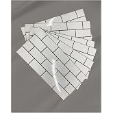 UKAB DEKOR 6024 Kendinden Yapışkanlı Esnek K&ouml;p&uuml;k Seramik Beyaz Pvc Mermer Panel 60x30 Cm Banyo Wc Mutfak Beyaz 30 x 60