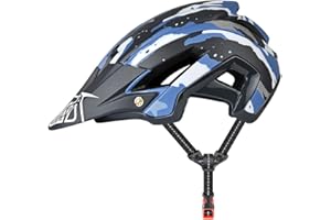 YieJoya Casque de Vélo, Casque de Vélo de Montagne Léger 56-60cm avec Pare-Soleil Amovible, Réglage Réglable, Casque VTT pour Homme et Femme Adulte