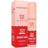 Aqualogica Detan+ Dewy Gel Sunscreen SPF 50+ PA++++ with 2% Kojic-Hyaluron Complex™ & Wild Berries - 50 g | SPF 50+ PA++++ |