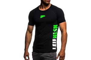 T-shirt fitness pour homme Leif Nelson Gym LN06279 t-shirt d’entraînement
