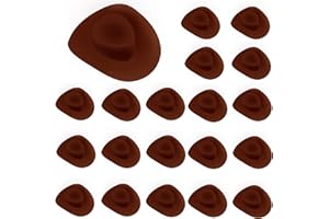 WIDISUN Mini Cowboy Hats 20 Pcs Mini Cowboy Cowgirl Hat for Crafts Dollhouse Miniature Cowboy Hats Mini Western Cowboy Hat for Cake Decorations Craft Accessories Bottle Pet