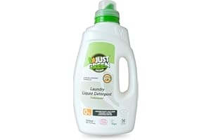 SORTICK Just Green Organic Laundry Liquid 1500ml, Non-Toxic Formula, Vegan & Eco-Friendly Washing Liquid Detergent, Safe Baby Detergent, Recyclable Packaging