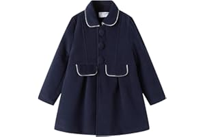 Mud Kingdom Little Girls Peacoat Dress Coat Faux Wool