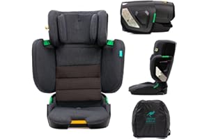 Urban Kanga Wallaroo Portable and Foldable Car Seat Booster Seat ISOFIX i-Size 100-150cm (Anthracite)