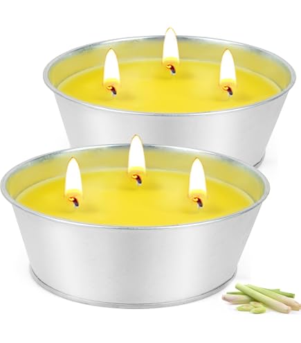 pajoma® Bougie parfumée « Citronnelle » de qualité supérieure, durée de combustion : 16 heures | 2,5 % de parfum, cire de paraffine | Anniversaires, mariages, fête des mères, anniversaire
