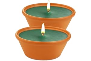 SOPHTAIGT Citronella Candles Outdoor - 2 Pack Garden Citronella Candles, Natural Soy Wax Citronella Candles Long Lasting Burning for Home Patio Garden Camping Backyard, Summer Candle Gift