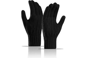 BINXWA Unisex Winter Warme Handschuhe für Handy,Touch Handschuhe aus Winddicht Verdickter Wolle mit Elastischen Bündchen Wollhandschuhe Geeignet zum Wintersport Outdoor