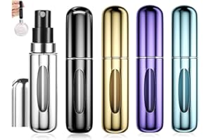 ETISEN, 5 x 5 ml atomizzatore profumo ricaricabile, mini flacone spray portatile, nebulizzatore di colonia, profumo in miniatura senza perdite