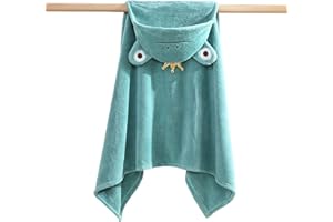 YEBON PROC YeBon Kids Hooded Towel Soft Absorbent Bath Towel with Cute Frog Design for Babie, Toddler, Infant Perfect Shower Gifts for Boys and Girls 55"x28" (Green Frog)