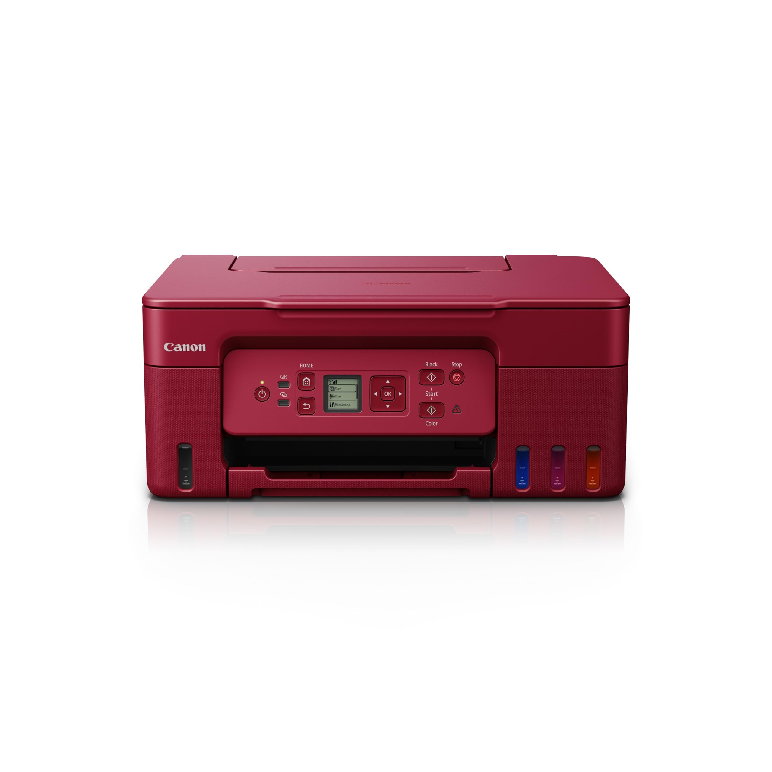 Canon PIXMA MegaTank G3770 Red All-in-one (Print, Scan, Copy) WiFi Inktank Colour Printer (Black 6000 Prints and Colour 7700 