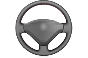 MEWANT Cache Volant pour Peugeot 206 (206/206 Plus) / 207/207 CC/ 207 SW/Expert (Expert)/ Partner(Partner)/ pour Citroen/Berlingo/Jumpy/pour Fiat Scudo en Cuir synthétique et Microfibre