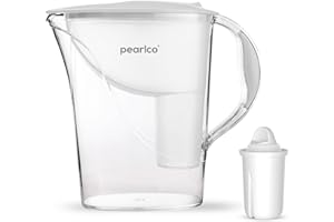 PearlCo Filtro Acqua Standard (Bianco) incluso1 Cartuccia Filtro Classic (Compatibile con Brita Classic)